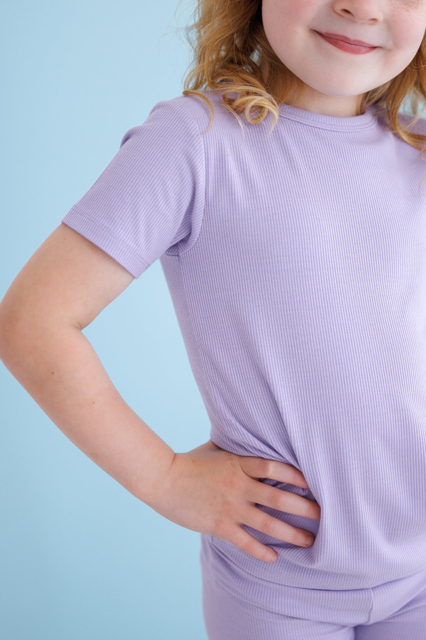 Lavender Ribbed 2-Piece Pajamas- SURPLUS